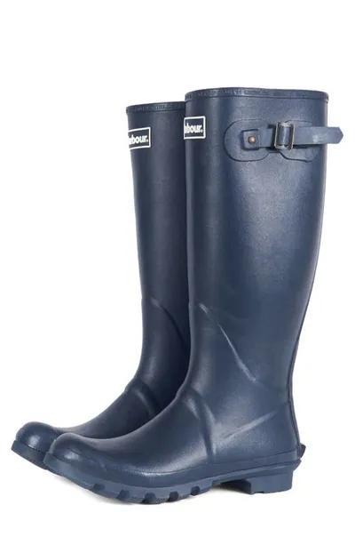 Barbour Bede Rubber Rain Boots In Navy