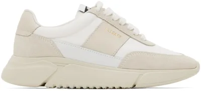 Axel Arigato Genesis Mixed Leather Retro Runner Sneakers In White,cremino