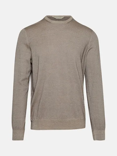 Gran Sasso Mens Beige Cashmere Sweater