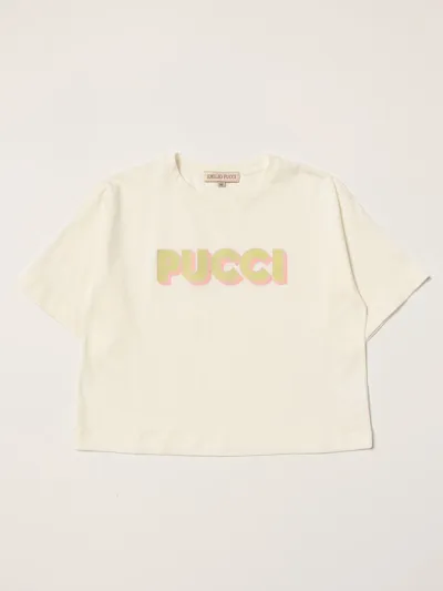 Emilio Pucci Kids' Logo T-shirt In White 1