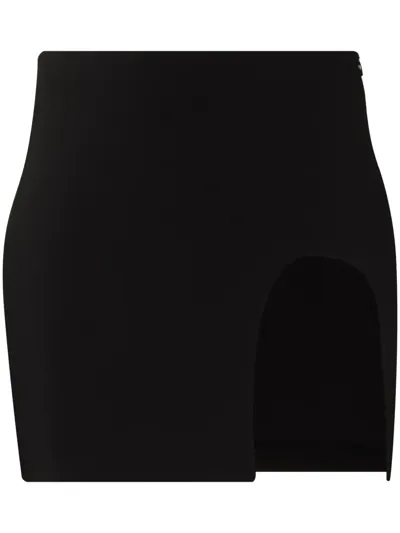 Monot One-shoulder Slit-detail Dress In Black