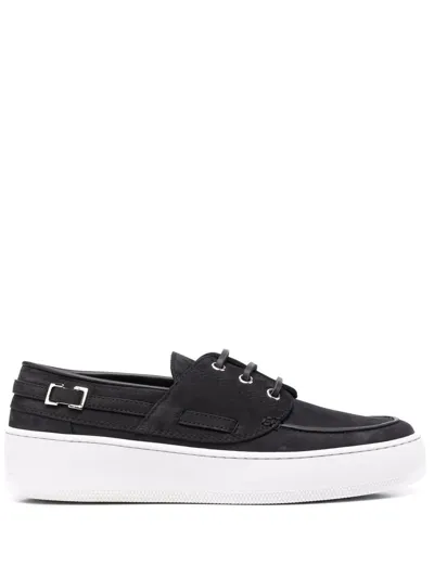 Sergio Rossi Platform Low-top Sneakers In Black