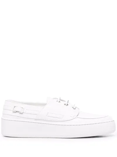 Sergio Rossi Platform Low-top Sneakers In White