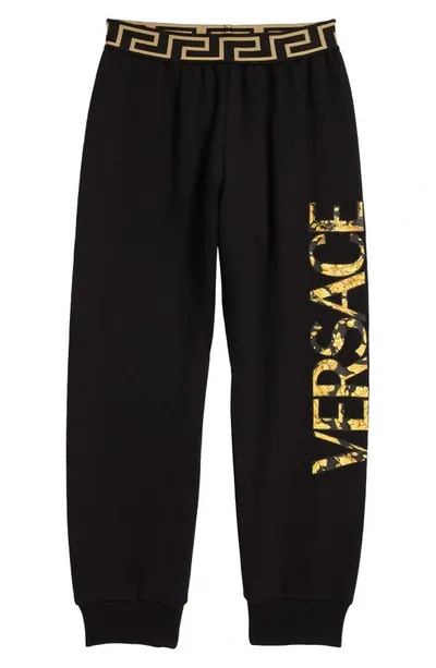 Versace Kids Black Barocco Sweatpants