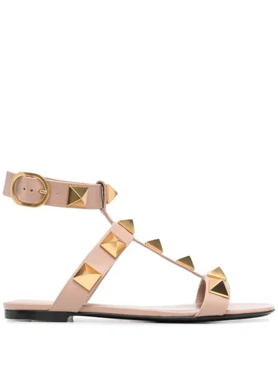 Valentino Garavani Pink Rockstud-detail Open-toe Sandals