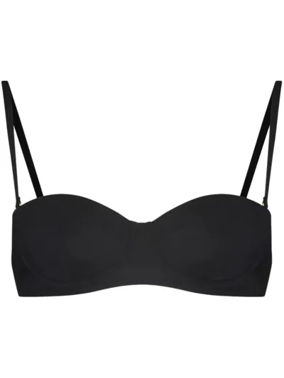 Dolce & Gabbana Balconette Bandeau Bikini Top In Black