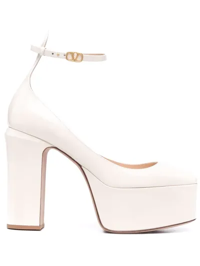 Valentino Garavani Tan-go 155mm Platform Pumps In White