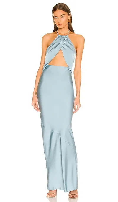 Michael Costello X Revolve Finley Gown In Dusty Teal