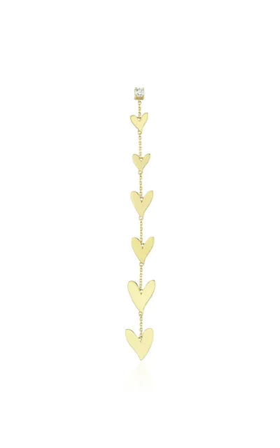 Charms Company Be Mine 14k Yellow Gold Diamond Long Single Earring