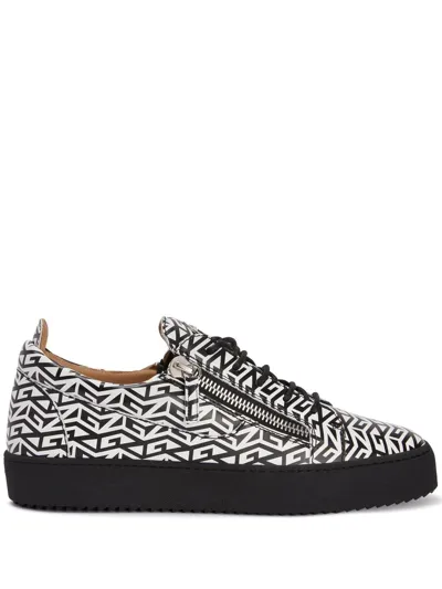 Giuseppe Zanotti Frankie Monogram Sneakers In Multi