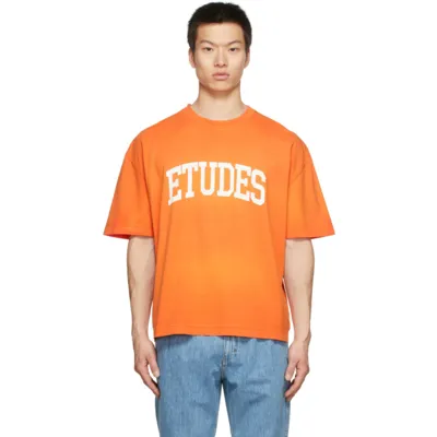 Etudes Studio Orange Spirit 'études' University T-shirt