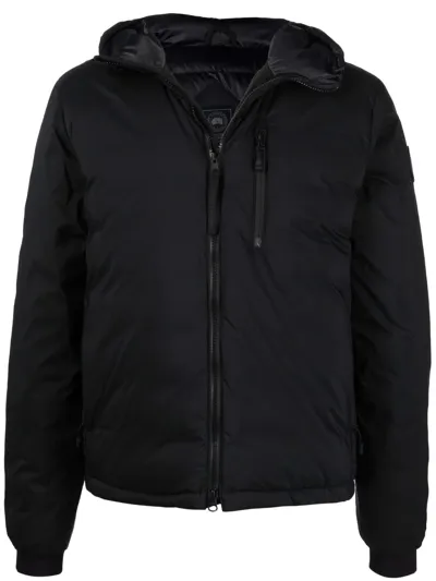 Canada Goose Hooded Feather-down Padded Jacket In Black