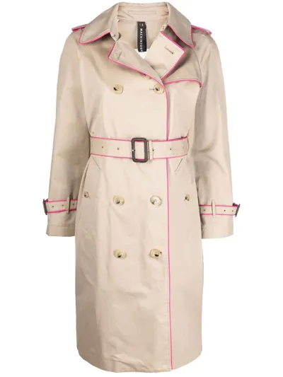 Mackintosh Norrie Gabardine Trench Coat In Neutrals