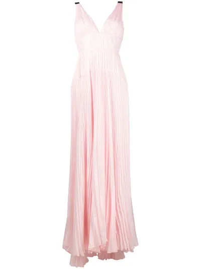 Maria Lucia Hohan V-neck Sleeveless Dress In Rosa