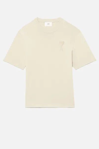 Ami Alexandre Mattiussi Ami De Coeur T-shirt In Neutrals