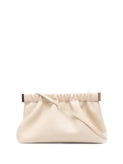 Nanushka Gathered-trim Clutch Bag In Neutrals