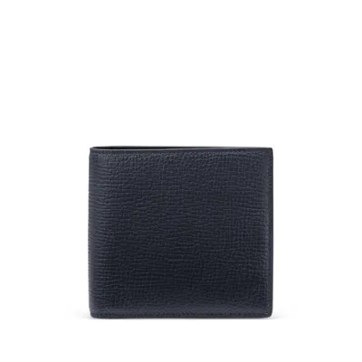 Smythson Ludlow Full-grain Leather Billfold Wallet In Navy