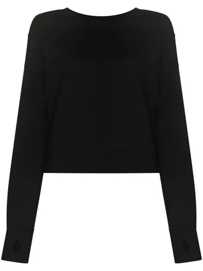 Sweaty Betty After Class Organic Cotton Sweatshirt In Black