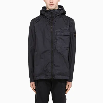 Stone Island Lightweight Hooded Jacket In Blue