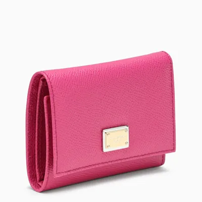 Dolce & Gabbana Pink Dauphine Leather Wallet