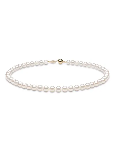 Yoko London 18kt Yellow Gold Classic 8mm Freshwater Pearl Necklace