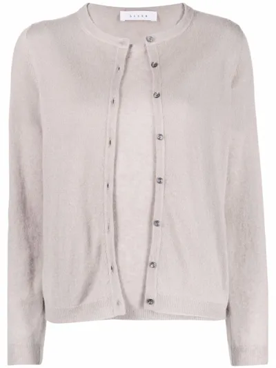 Liska Double-layer Merino-cashmere Cardigan In Neutrals