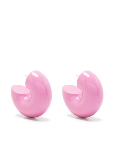 Uncommon Matters Beam Chunky Hoop Earrings In Pink