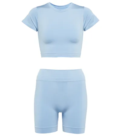 Prism T-shirt And Shorts Set In Blue Mt