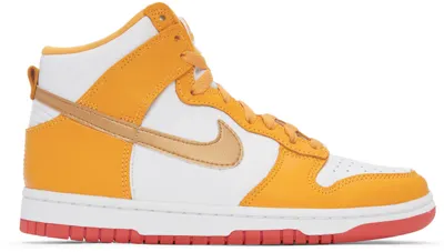 Nike Yellow & White Dunk High Top Sneakers