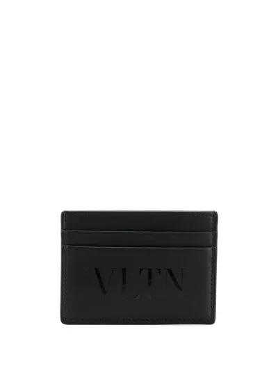 Valentino Garavani Logo Card Holder In Nero