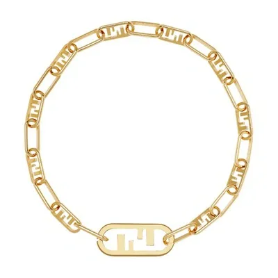 Fendi O'lock Choker In Or