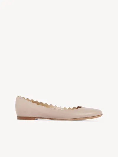 Chloé Ballerines Lauren Femme Rose Taille 36.5 100% Brebis In Pink