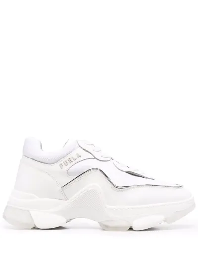 Furla Chunky Lace-up Trainers In White