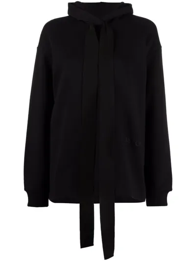 Patou Funnel-neck Graphic Hoodie In Black