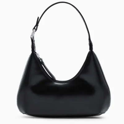 By Far Black Shiny Leather Baby Amber Bag