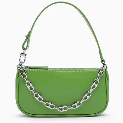 By Far Pistachio Leather Mini Rachel Bag In Green