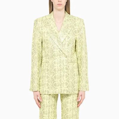 Rotate Birger Christensen Yellow Fox Double-breasted Blazer