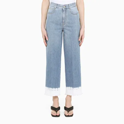 Stella Mccartney Trousers Cropped In Blue