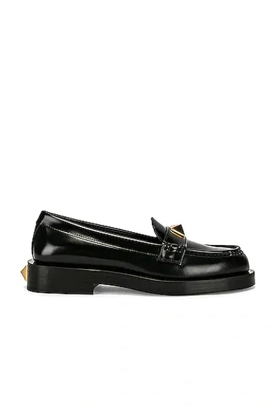 Valentino Garavani Roman Stud Loafers In Nero