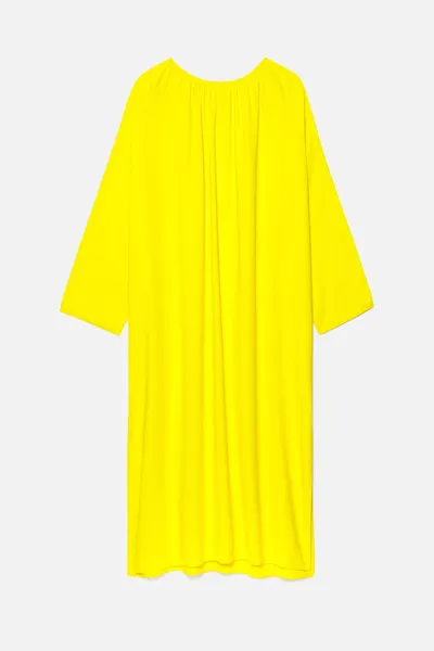 Ami Alexandre Mattiussi Yellow Wide Long Dress