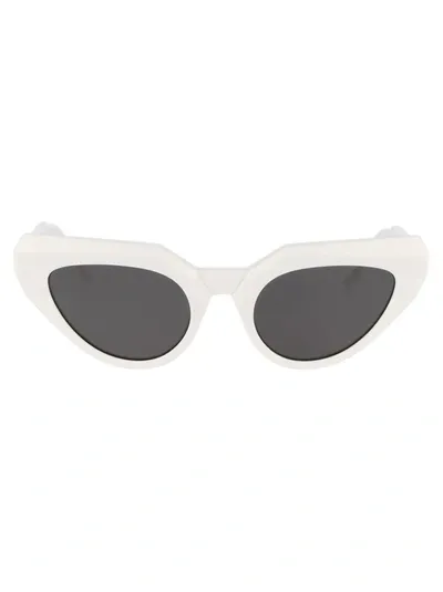 Vava Eyewear Vava Sunglasses In White|black Flex Hinges|black Lenses