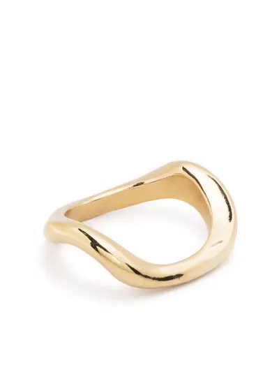 Beatriz Palacios Small Gold-plated Wave Ring