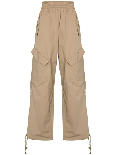 Dion Lee Wide-leg Cargo Trousers Beige In Neutrals