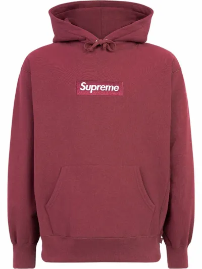 Supreme Box Logo Hoodie "fw 21" Sneakers In Red