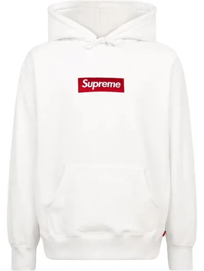 Supreme Box Logo Hoodie In White