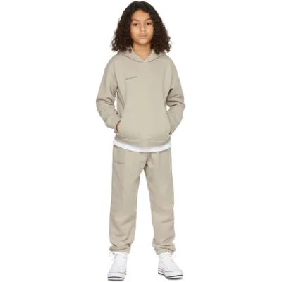 Pangaia Kids Taupe Organic Cotton 365 Sweatshirt In Stone