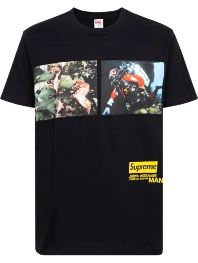 Supreme X Junya Watanabe Nature T-shirt In Black