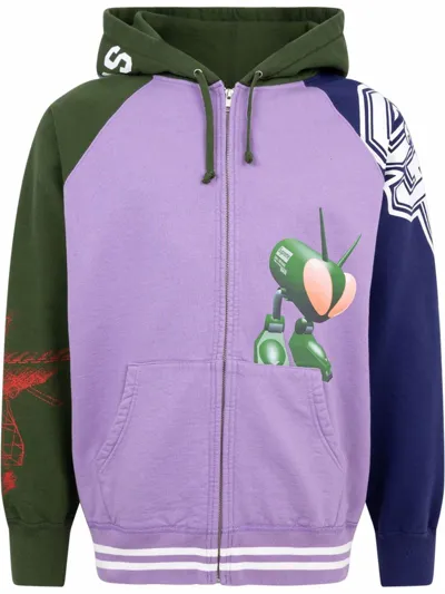 Supreme X Junya Watanabe Zip-up Hoodie In Purple