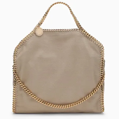 Stella Mccartney Beige/gold Falabella Fold Over Bag In White