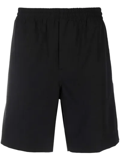 Msgm Elasticated Waistband Track Shorts In Black